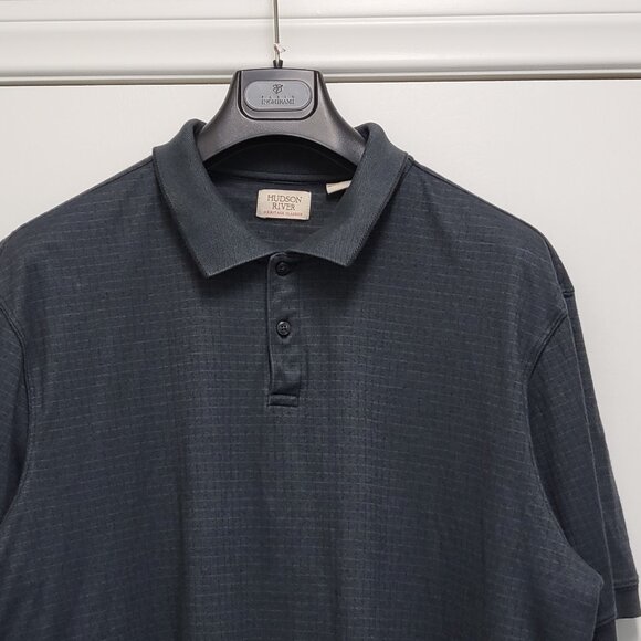 Hudson River Heritage Classics Mens Polo Shirt XL Short Sleeve Crosshatch Stitch - Picture 2 of 13